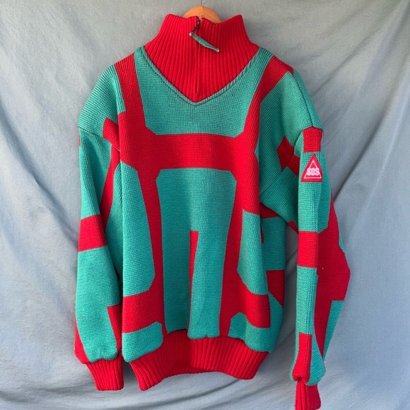 EUC Vintage SOS Sports Wear Of Sweden Heavy Knit Sweater Pullover MEDIUM - Picture 1 of 6